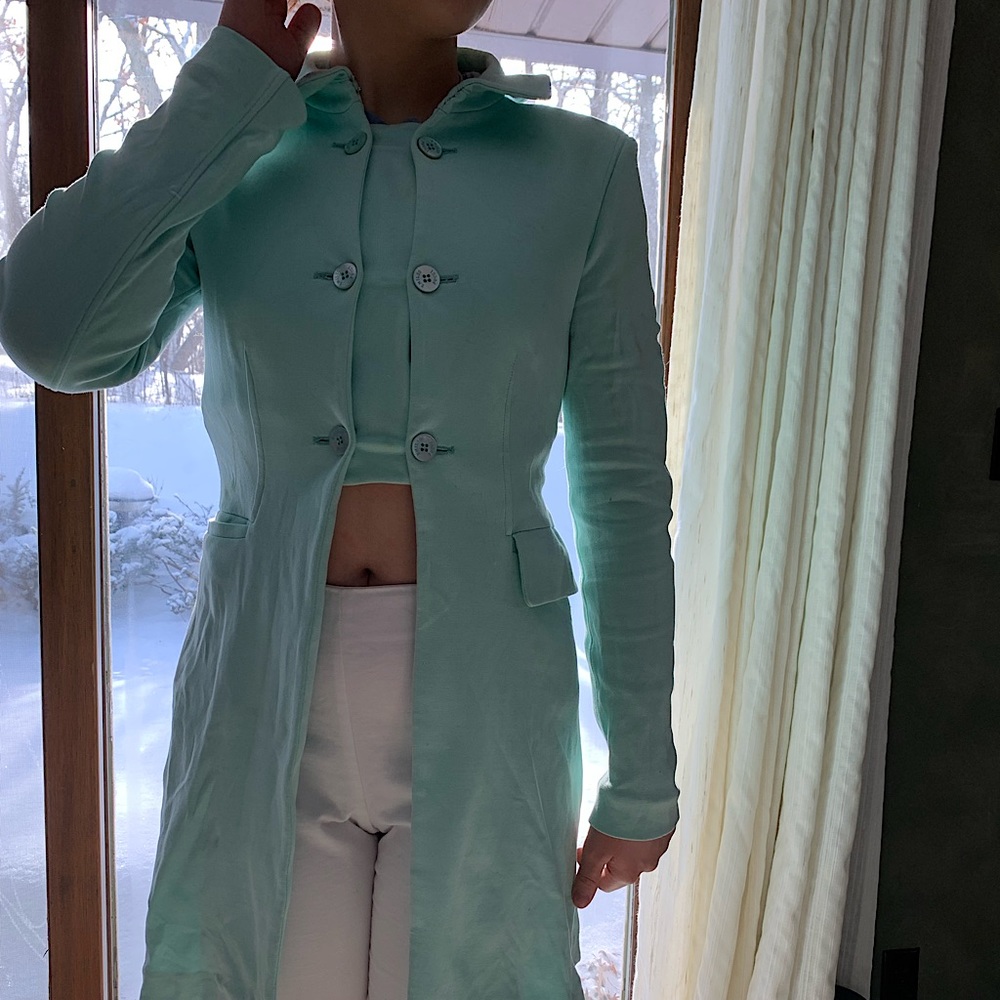 Emilio Pucci Luxury Pastel Blue Coat/Cape/Top